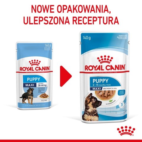 ROYAL CANIN SHN Maxi Puppy w sosie 10X140G ROYAL CANIN SHN Maxi Puppy w sosie 10X140G