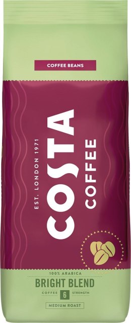 Costa Coffee Bright kawa ziarnista 1kg + KUBEK CERAMICZNY Z POKRYWKĄ COSTA COFFEE