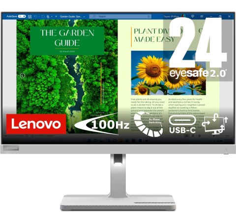 Lenovo L24m-40 23.8" FHD IPS 250nits AG USB, HDMI, DP Cloud Grey Lenovo L24m-40 23.8" FHD IPS 250nits AG USB, HDMI, DP Cloud Grey