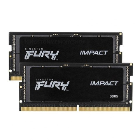 Kingston FURY DDR5 SODIMM 64GB (2x32GB) 4800MHz CL38 Impact (WYPRZEDAŻ) Kingston FURY DDR5 SODIMM 64GB (2x32GB) 4800MHz CL38 Impact (WYPRZEDAŻ)