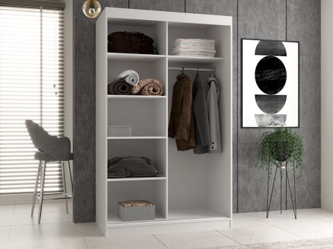 Szafa z drzwiami przesuwnymi IGA 120x61xH200 biel Szafa z drzwiami przesuwnymi IGA 120x61xH200 biel