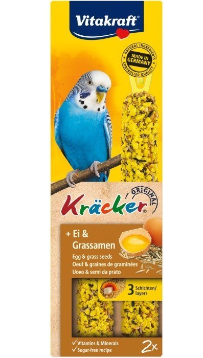 VITAKRAFT KRACKER 2szt dla papugi fal. jajko/sezam VITAKRAFT KRACKER 2szt dla papugi fal. jajko/sezam