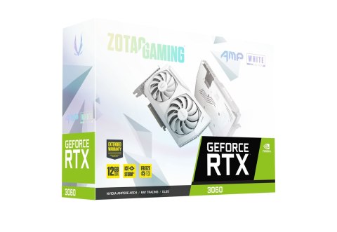 Karta Graficzna ZOTAC GAMING GeForce RTX 3060 AMP White Edition 12GB GDDR6 LHR (WYPRZEDAŻ) Karta Graficzna ZOTAC GAMING GeForce RTX 3060 AMP White Edition 12GB GDDR6 LHR (WYPRZEDAŻ)
