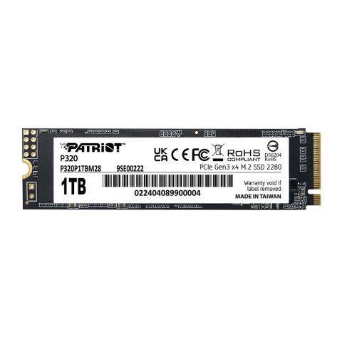 SSD Patriot Viper P320 M.2 PCI-Ex4 NVMe 1TB 3GB/s SSD Patriot Viper P320 M.2 PCI-Ex4 NVMe 1TB 3GB/s