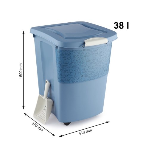 Rotho Pojemnik ARCHIE na karmę 38L blue kot/pies Rotho Pojemnik ARCHIE na karmę 38L blue kot/pies