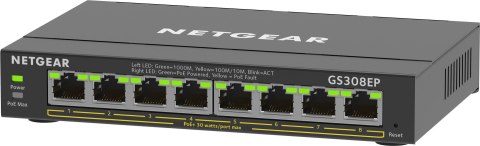 Switch Netgear GS308EP-100PES 8p PoE 62W (PoE+: 8p) Unmanaged Gigabit Switch Netgear GS308EP-100PES 8p PoE 62W (PoE+: 8p) Unmanaged Gigabit