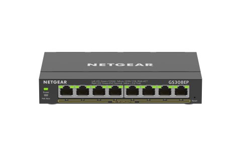 Switch Netgear GS308EP-100PES 8p PoE 62W (PoE+: 8p) Unmanaged Gigabit Switch Netgear GS308EP-100PES 8p PoE 62W (PoE+: 8p) Unmanaged Gigabit