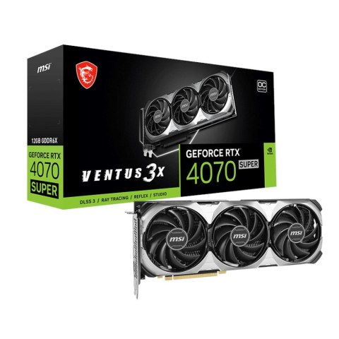 Karta graf. MSI GeF RTX 4070 SUPER 12G VENTUS 3X OC Karta graf. MSI GeF RTX 4070 SUPER 12G VENTUS 3X OC