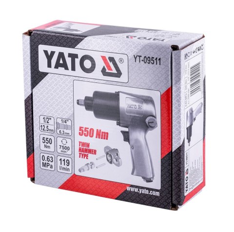 Klucz pneumatyczny 1/2" 550 Nm YT-09511 Yato Klucz pneumatyczny 1/2" 550 Nm YT-09511 Yato