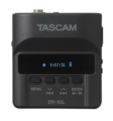Tascam DR-10L - Cyfrowy rejestrator audio z mikrofonem lavalier Tascam DR-10L - Cyfrowy rejestrator audio z mikrofonem lavalier