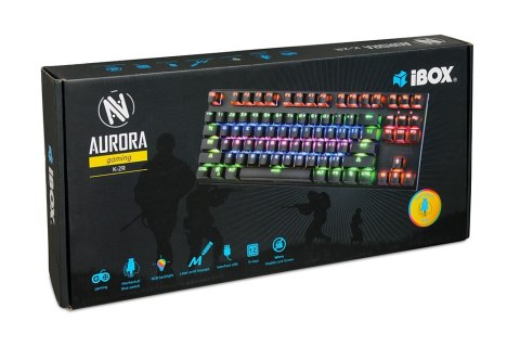 KLAWIATURA I-BOX AURORA K-2R RGB, MECHANICZNA, BLUE SWITCH, GAMING KLAWIATURA I-BOX AURORA K-2R RGB, MECHANICZNA, BLUE SWITCH, GAMING