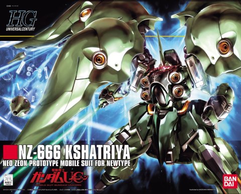 Figurka kolekcjonerska BANDAI HG 1/144 NZ-666 KSHATRIYA Figurka kolekcjonerska BANDAI HG 1/144 NZ-666 KSHATRIYA