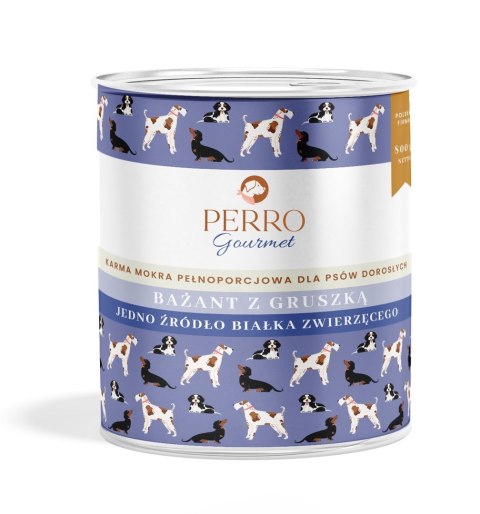 PERRO Gourmet Bażant z gruszką dla psów dorosłych 800 g PERRO Gourmet Bażant z gruszką dla psów dorosłych 800 g