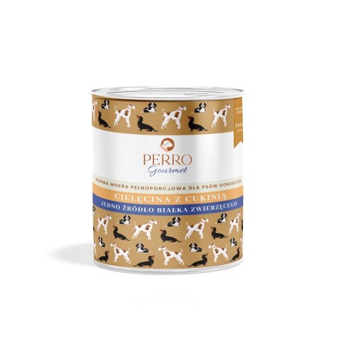 PERRO Gourmet Cielęcina z cukinią dla psów dorosłych 800 g PERRO Gourmet Cielęcina z cukinią dla psów dorosłych 800 g