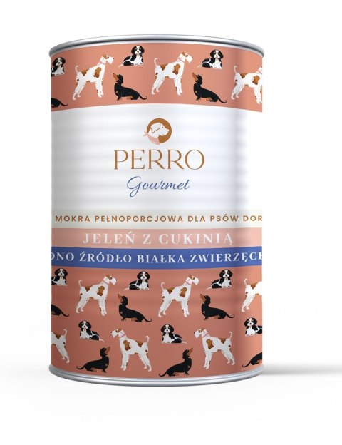PERRO Gourmet Jeleń z cukinią dla psów dorosłych 400 g PERRO Gourmet Jeleń z cukinią dla psów dorosłych 400 g