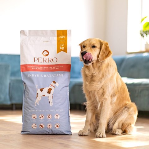 PERRO Indyk z batatami dla dorosłych psów średnich i dużych ras - 12 kg PERRO Indyk z batatami dla dorosłych psów średnich i dużych ras - 12 kg