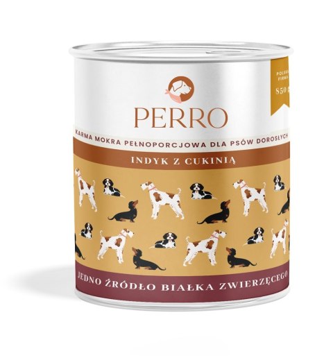 PERRO Indyk z cukinią dla psów dorosłych 850 g PERRO Indyk z cukinią dla psów dorosłych 850 g