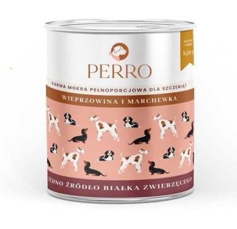 PERRO Wieprzowina i marchewka dla szczeniąt 850 g PERRO Wieprzowina i marchewka dla szczeniąt 850 g