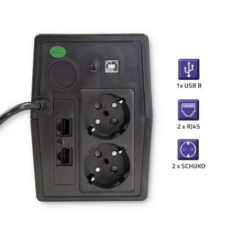 QOLTEC ZASILACZ AWARYJNY UPS 1000VA | 600W | LCD | USB | RJ45 (WYPRZEDAŻ) QOLTEC ZASILACZ AWARYJNY UPS 1000VA | 600W | LCD | USB | RJ45 (WYPRZEDAŻ)