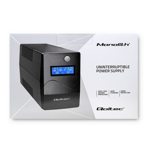 QOLTEC ZASILACZ AWARYJNY UPS 1000VA | 600W | LCD | USB | RJ45 (WYPRZEDAŻ) QOLTEC ZASILACZ AWARYJNY UPS 1000VA | 600W | LCD | USB | RJ45 (WYPRZEDAŻ)
