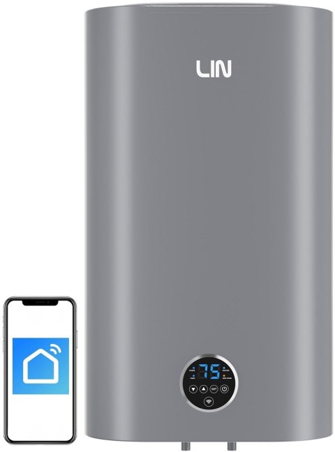 Bojler elektryczny LIN LIFVD1 80L szary z WI-FI Bojler elektryczny LIN LIFVD1 80L szary z WI-FI