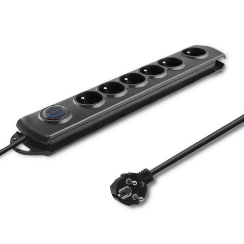 Listwa zasilająca Qoltec 50112 (3m; kolor czarny)