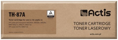 Toner ACTIS TH-87A (zamiennik HP 87A CF287A; Standard; 9000 stron; czarny) Toner ACTIS TH-87A (zamiennik HP 87A CF287A; Standard; 9000 stron; czarny)