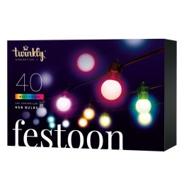 Twinkly Feston świetlny - 40 RGB Łańcuch, typ wtyczki F