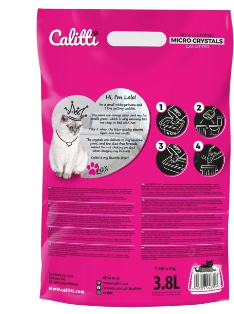 CALITTI Micro Crystals - żwirek silikonowy 3,8l (WYPRZEDAŻ) CALITTI Micro Crystals - żwirek silikonowy 3,8l (WYPRZEDAŻ)