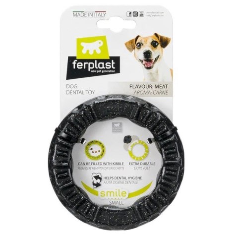 FERPLAST Smile Ring S Black zabawka dla psa FERPLAST Smile Ring S Black zabawka dla psa
