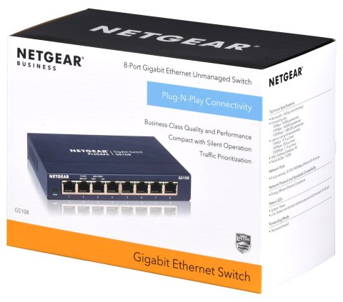 Switch NETGEAR GS108GE (8x 10/100/1000Mbps) Switch NETGEAR GS108GE (8x 10/100/1000Mbps)