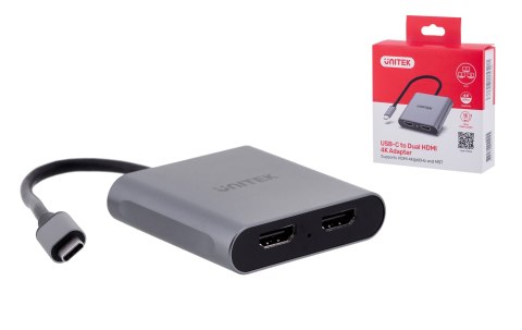 UNITEK ADAPTER USB-C - 2X HDMI 4K MST (M/F) UNITEK ADAPTER USB-C - 2X HDMI 4K MST (M/F)