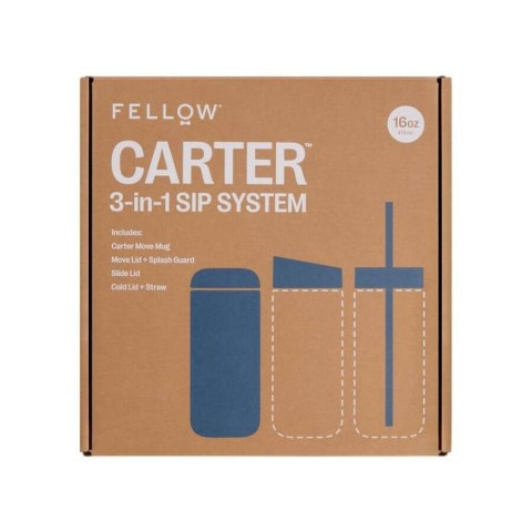 Fellow Carter Zes Kubek+3 nakrętki Granatowy 473ml Fellow Carter Zes Kubek+3 nakrętki Granatowy 473ml