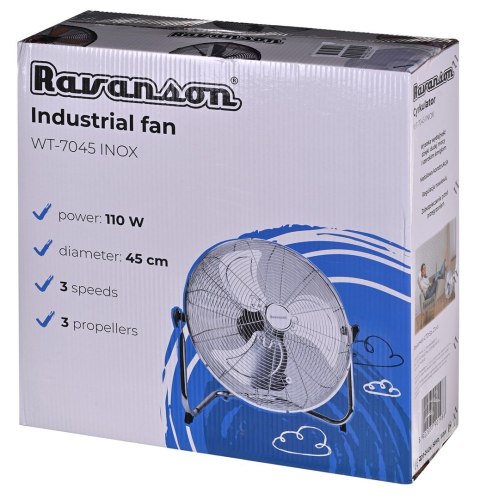 Wentylator podłogowy Ravanson WT-7045 (kolor inox) Wentylator podłogowy Ravanson WT-7045 (kolor inox)