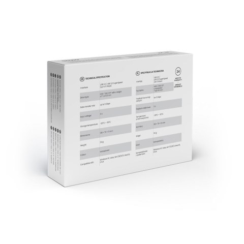 SAVIO ZEWNĘTRZNA OBUDOWA NA DYSK HDD/SDD 2,5", USB 3.0, TRANSPARENTNA, AK-66 SAVIO ZEWNĘTRZNA OBUDOWA NA DYSK HDD/SDD 2,5", USB 3.0, TRANSPARENTNA, AK-66