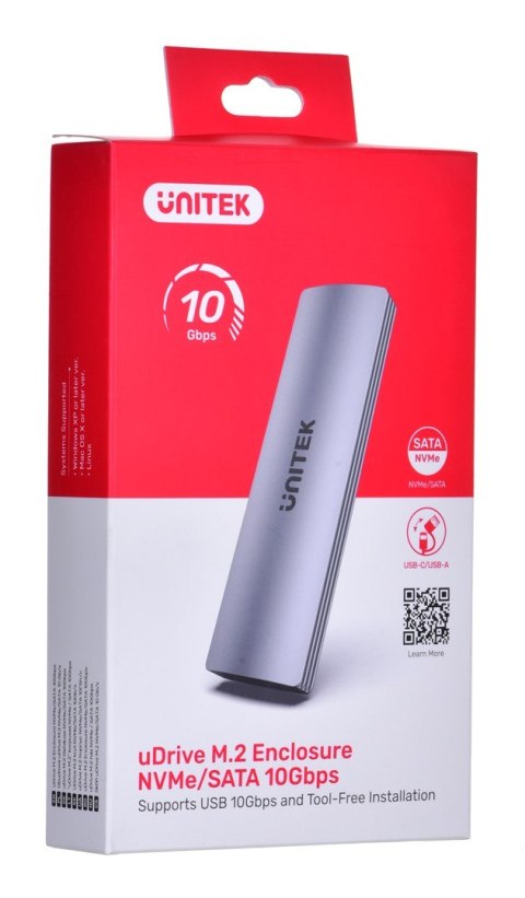 UNITEK OBUDOWA DYSKU M.2 NVME/SATA 10 GBPS, S1230A UNITEK OBUDOWA DYSKU M.2 NVME/SATA 10 GBPS, S1230A
