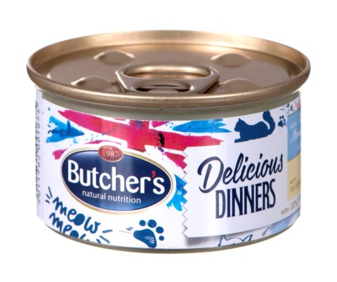 Butcher's Delicious Dinners Cat - mokra karma dla kota z tuńczykiem i rybami oceanicznymi w formie musu - puszka - 85 g Butcher's Delicious Dinners Cat - mokra karma dla kota z tuńczykiem i rybami oceanicznymi w formie musu - puszka - 85 g