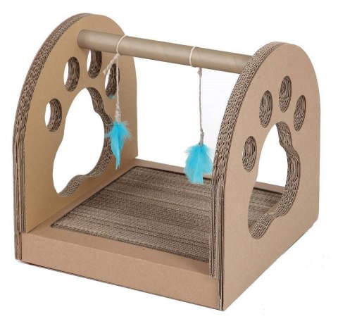 CARTON+ PETS kartonowy z piórkami Fun Park - drapak dla kota - 1 sztuka CARTON+ PETS kartonowy z piórkami Fun Park - drapak dla kota - 1 sztuka