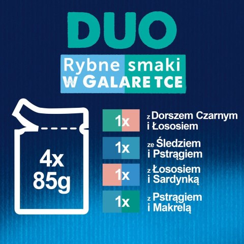 FELIX Fantastic Duo Rybne Smaki - mokra karma dla kota - 4x85g FELIX Fantastic Duo Rybne Smaki - mokra karma dla kota - 4x85g