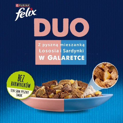 Felix Fantastic Duo Sardynka Łosoś - mokra karma dla kota - 85g Felix Fantastic Duo Sardynka Łosoś - mokra karma dla kota - 85g
