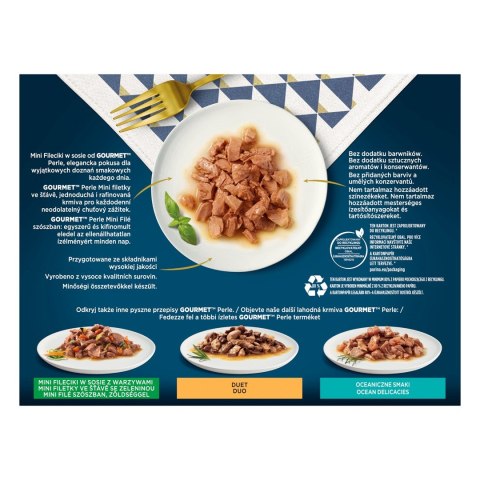 PURINA Gourmet Perle Kaczka, indyk, jagnięcina, tuńczyk - mokra karma dla kota - 12x85 g PURINA Gourmet Perle Kaczka, indyk, jagnięcina, tuńczyk - mokra karma dla kota - 12x85 g