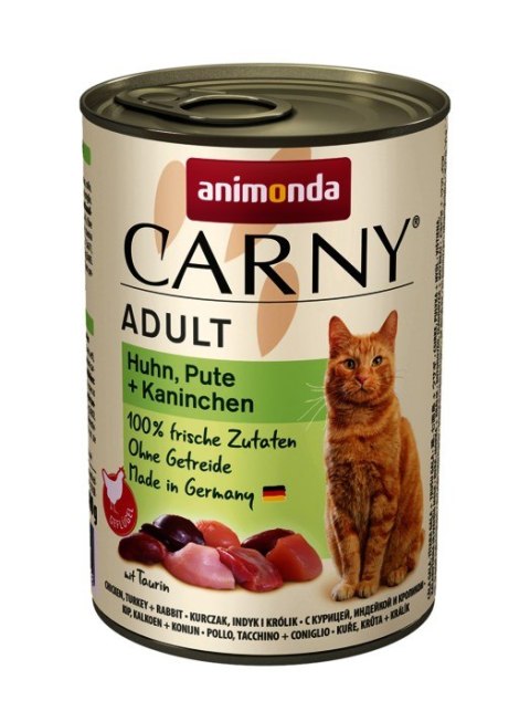 ANIMONDA Carny Adult kurczak, indyk, królik - mokra karma dla kota - 400g ANIMONDA Carny Adult kurczak, indyk, królik - mokra karma dla kota - 400g