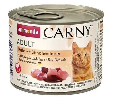 ANIMONDA Cat Carny Adult Indyk z wątróbką kurczaka - mokra karma dla kota - 200 g ANIMONDA Cat Carny Adult Indyk z wątróbką kurczaka - mokra karma dla kota - 200 g