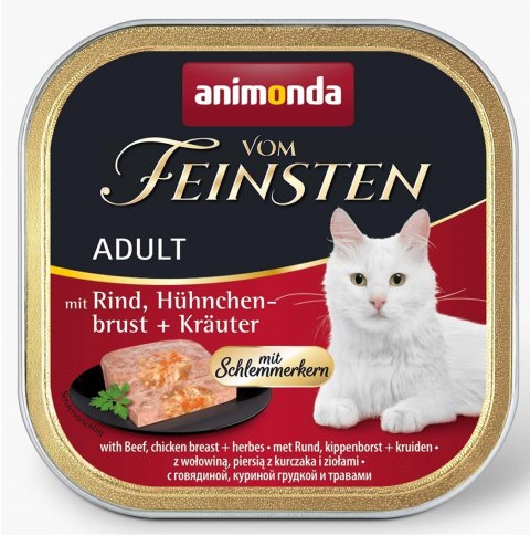 ANIMONDA Vom Feinsten Classic Cat wołowina, pierś z kurczaka i zioła - mokra karma dla kota - 100 g ANIMONDA Vom Feinsten Classic Cat wołowina, pierś z kurczaka i zioła - mokra karma dla kota - 100 g