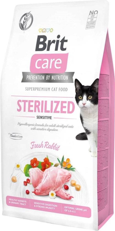 BRIT CARE Cat Grain-Free Sterilised Sensitive - sucha karma z królikiem dla kotów wysterylizowanych - 7 kg BRIT CARE Cat Grain-Free Sterilised Sensitive - sucha karma z królikiem dla kotów wysterylizowanych - 7 kg