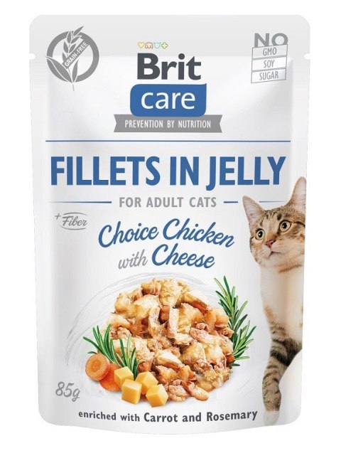 BRIT Care Fillets in Jelly filety z kurczakiem i serem w galaretce - mokra karma dla kota - 85 g BRIT Care Fillets in Jelly filety z kurczakiem i serem w galaretce - mokra karma dla kota - 85 g