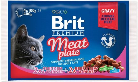BRIT Premium Cat Meat Plate - mokra karma dla kota - 4x100 g BRIT Premium Cat Meat Plate - mokra karma dla kota - 4x100 g
