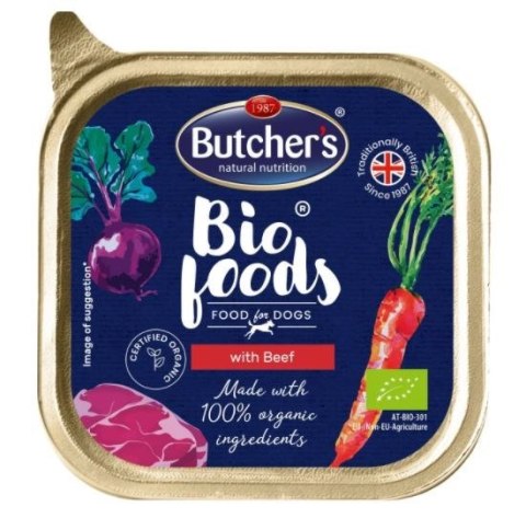 Butcher's BIO Foods - mokra karma dla psa z wołowiną - tacka 150 g Butcher's BIO Foods - mokra karma dla psa z wołowiną - tacka 150 g