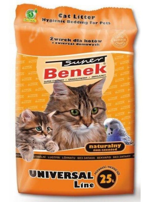 CERTECH Super Benek Uniwersalny Naturalny - żwirek dla kota zbrylający 25 l CERTECH Super Benek Uniwersalny Naturalny - żwirek dla kota zbrylający 25 l