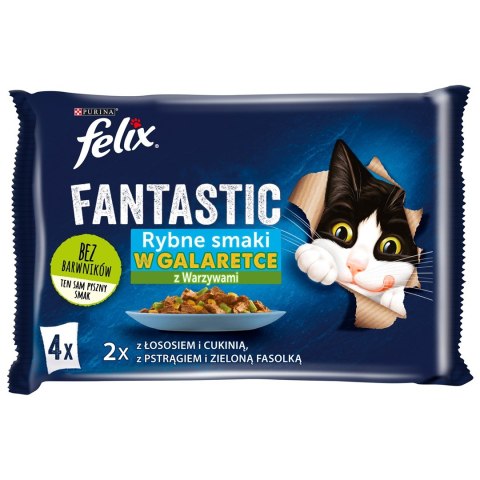FELIX Fantastic Ryba z warzywami - mokra karma dla kota - 4x85g FELIX Fantastic Ryba z warzywami - mokra karma dla kota - 4x85g